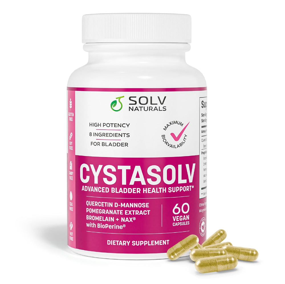 SOLV NATURALS CYSTASOLV vegan non-GMO allergen-free formula