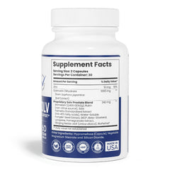 SOLV NATURALS Prostsolv capsules in hands show easy-to-swallow daily supplement