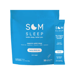 Som Sleep bottle pour shows a quick, convenient nightly mix for restful evenings.
