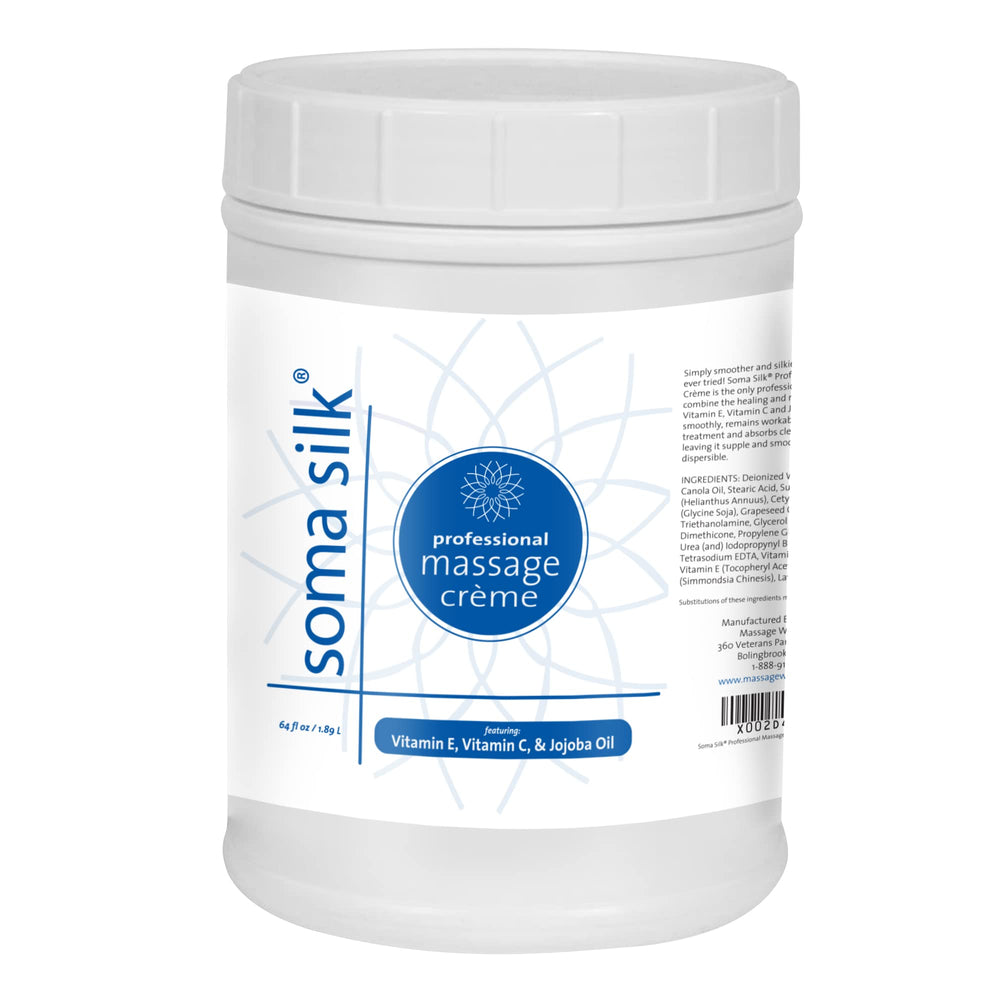 Soma Silk Professional Massage Creme with silky glide for deep-tissue work