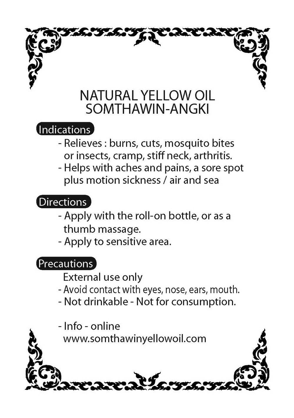 Somthawin Angki yellow oil warming-application in action for warm-ups