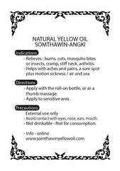 Somthawin Angki yellow oil warming-application in action for warm-ups