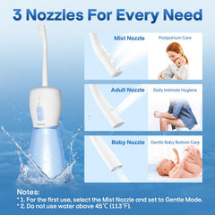 Sonmol Electric Peri Bottle nozzle daily for routine cleansing.