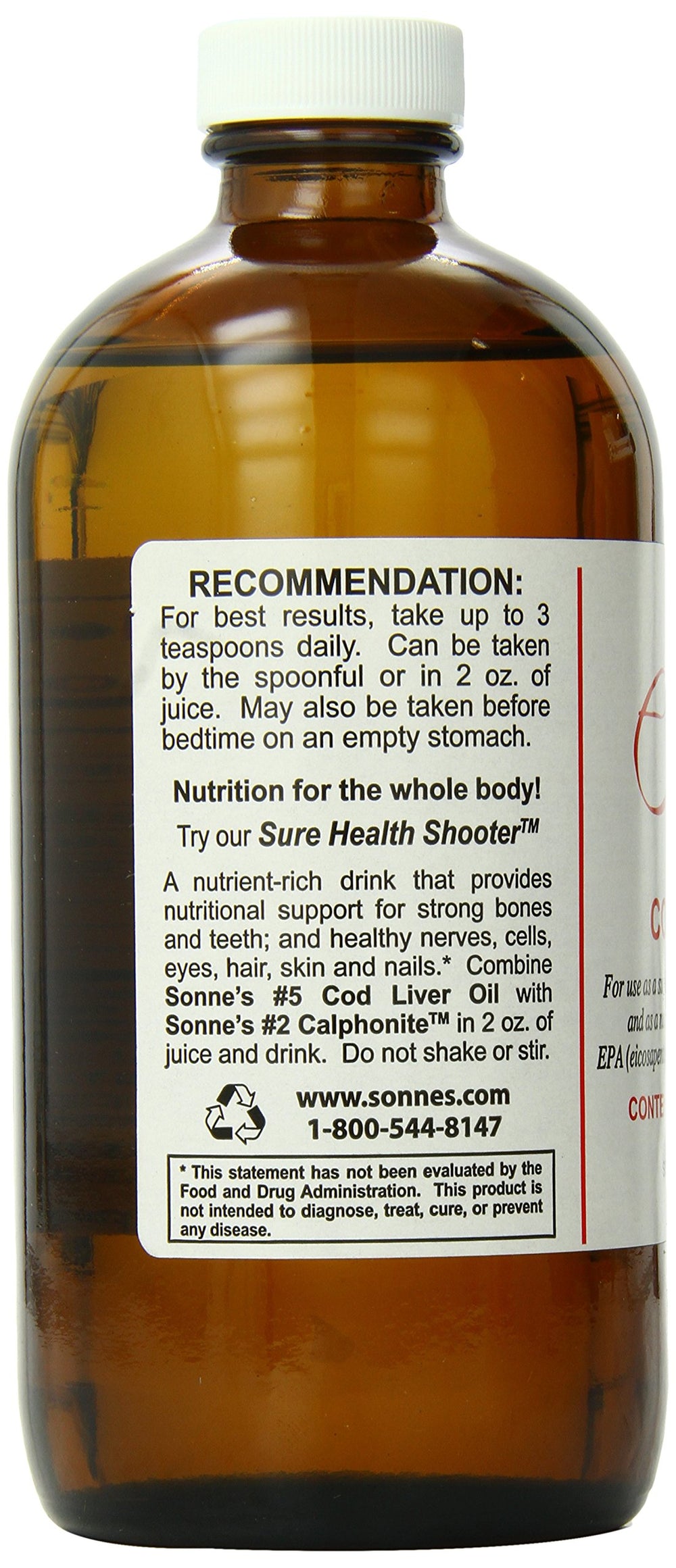Pouring Sonne's Old Fashioned Cod Liver Oil No. 5 for daily use.