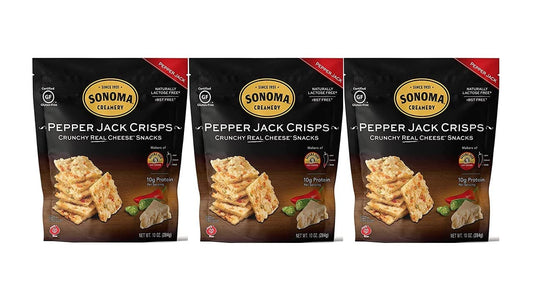 Sonoma Creamery Pepper Jack Crisps pack – gluten-free, high-protein snack