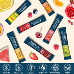 Sooergy electrolytes powder orange sticks help maintain hydration during outdoor training