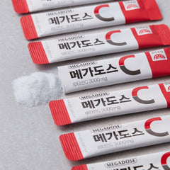Easy-cut packaging of Sookwang Megadose Vitamin C powder