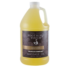 Soothing Touch Muscle Comfort Oil bottle for deep tissue massage and skin nourishment.