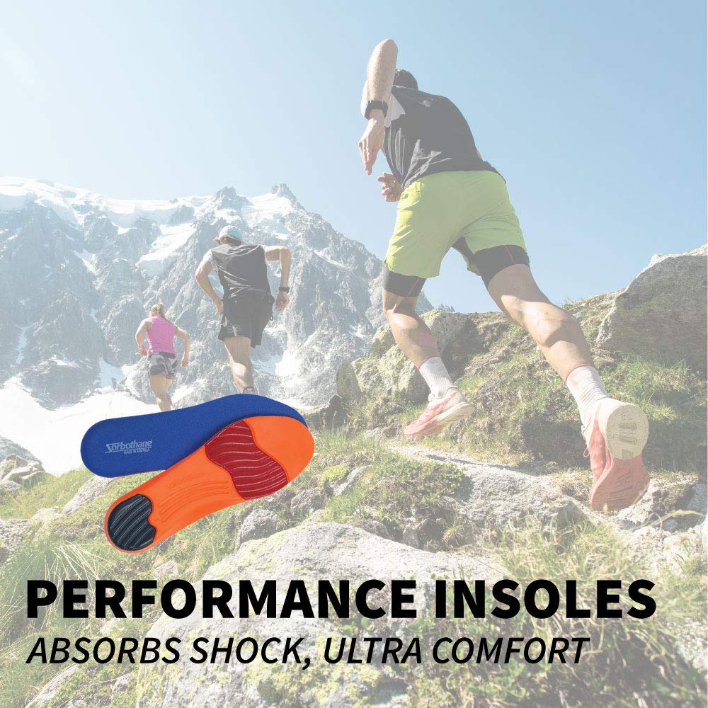 Sorbothane Ultra Sole Insole arch-support curve reduces fatigue during workouts