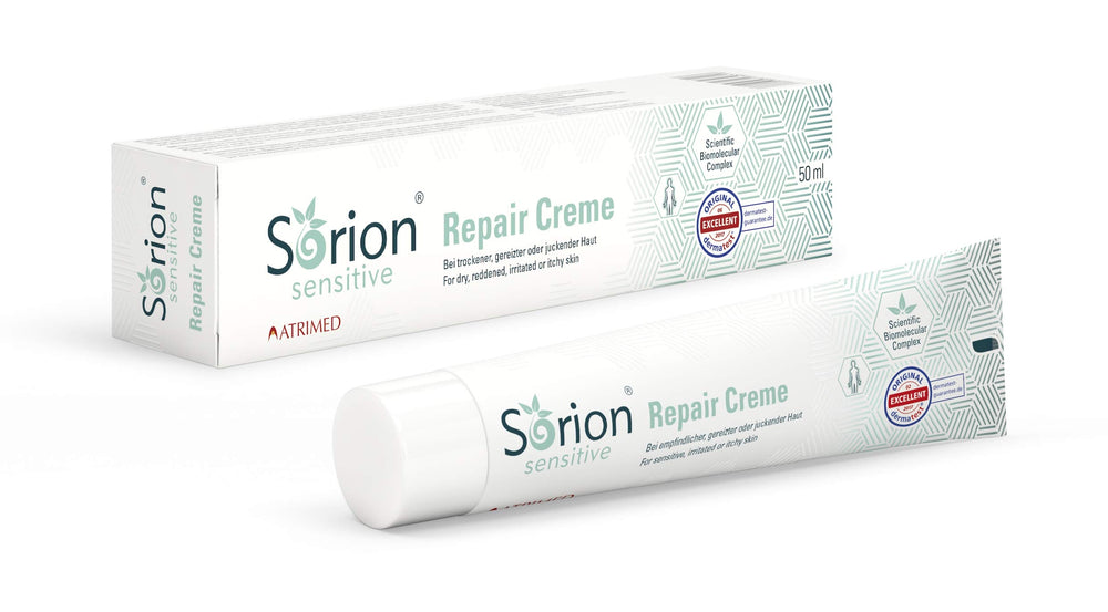 Sorion Cream Sensitive jar label communicates vegan, mineral-free formulation.