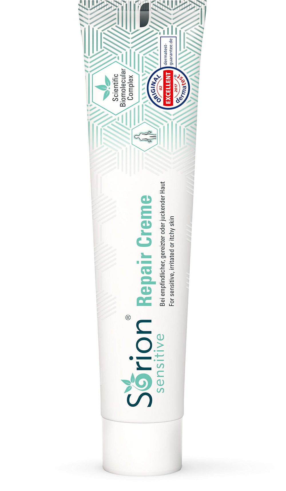 Close-up of Sorion Cream Sensitive texture shows rich, soothing ointment.