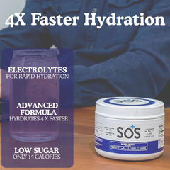Glass of SOS Hydration mixed berry after workout for keto-friendly hydration.