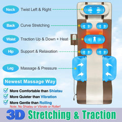 Sotion lumbar traction with back heating for targeted comfort at home.
