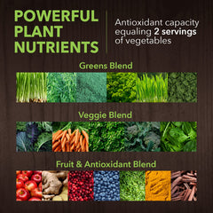 Blend of thirteen fruits and vegetables from SOTRU Fruitful Greens.