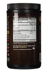 SOTRU mushroom powder scoop beside bottle signals convenient daily use.