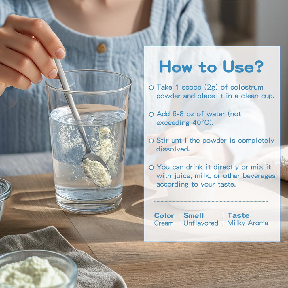 Sound Health Colostrum Powder grass-fed ingredients indicating clean, natural sourcing.