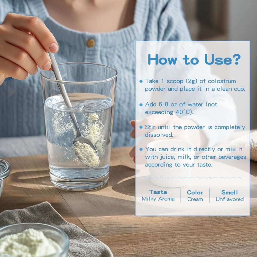 SoundHealth Colostrum organic bovine product label signaling natural sourcing.