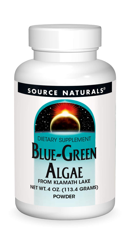 Source Naturals Blue-Green Algae Upper Klamath Lake powder for daily wellness.