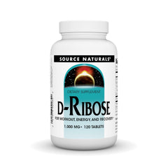 Source Naturals D-Ribose bottle front view for workout energy support