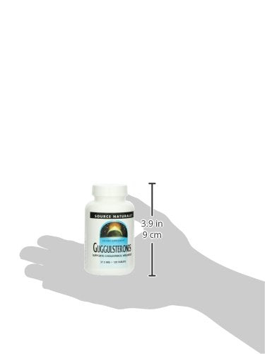 Source Naturals Guggulsterones vegetarian-friendly symbol on label.