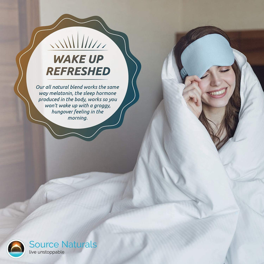 Source Naturals guidance shows timing before bed for best results.