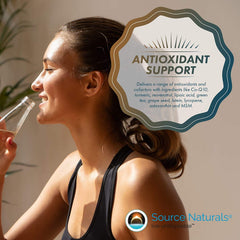 Source Naturals Life Force label detail emphasizes Co-Q10 inclusion