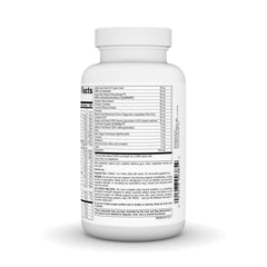 Back label of Source Naturals Life Force Multi showing no iron formulation