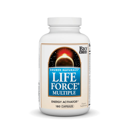 Source Naturals Life Force bottle with capsules for daily vitality