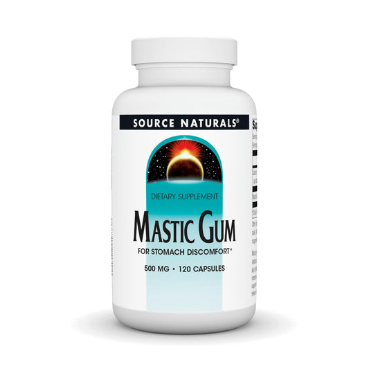Source Naturals Mastic Gum capsules support digestive comfort.