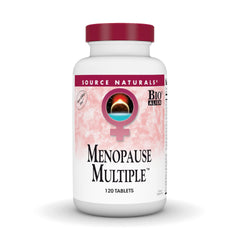 Source Naturals Menopause Multiple bottle with labeled details supports easy daily dosing.