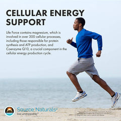 Source Naturals Men's Life Force packaging notes USA manufacturing and quality standards.