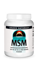 Source Naturals MSM powder bottle front for easy daily supplement use