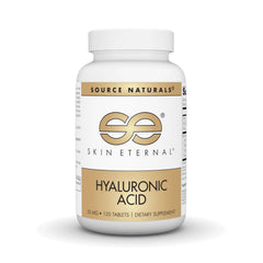 Source Naturals Skin Eternal Hyaluronic Acid bottle for daily skin hydration support.