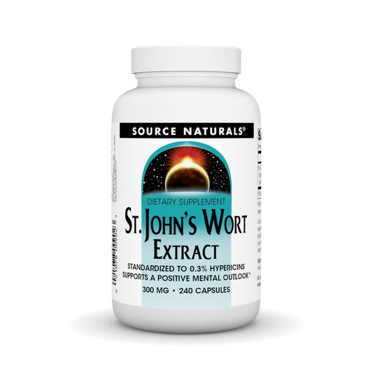 Source Naturals St John's Wort 300 mg bottle of capsules for daily mood support