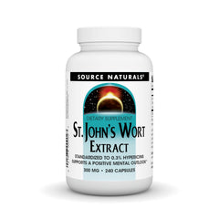Source Naturals St John's Wort 300 mg bottle of capsules for daily mood support