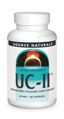 Source Naturals UC-II bottle front showing potential joint comfort support.