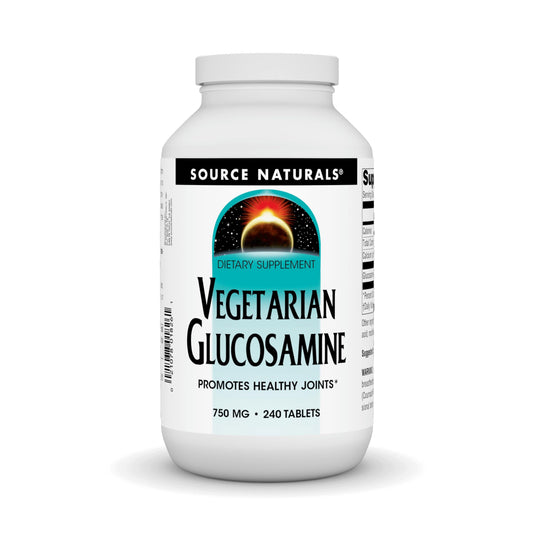 Source Naturals Vegetarian Glucosamine bottle front for potential joint support