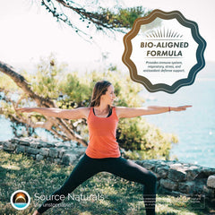 Source Naturals Wellness Formula desk setup suggesting daily routine.