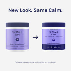 SoWell Calm powder dissolves in water for flavorless calm mood boost