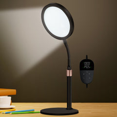 Sozapooty Light Therapy Lamp showing 10K lux for mood-boosting brightness.