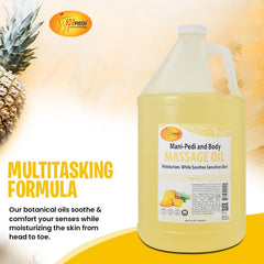 SPA REDI Pineapple Massage Oil massage action illustrates full-body relaxation potential.