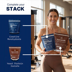 Spacemilk creatine powder in shaker supports a steady routine.