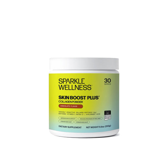 Sparkle Wellness VERISOL collagen powder bottle for everyday skin, hair, and nails support