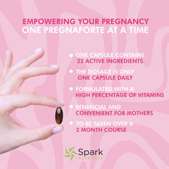 Pregnaforte box with daily pill bottle, ready for use
