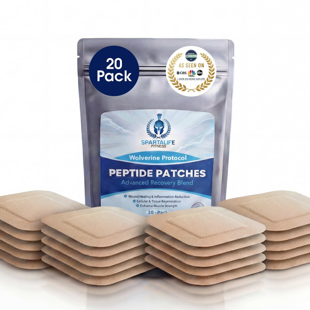 SpartaLife Peptide Recovery Patch pack front view for post-workout support.