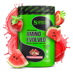 Species Nutrition Amino Evolved strawberry watermelon tub; supports post-workout recovery