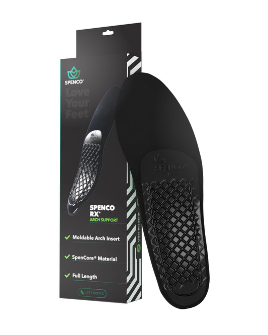Spenco Rx arch support inserts offer customizable comfort for daily wear.