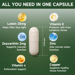 SpenHerb Eye Vitamin bottle back label shows ingredients and dietary notes.