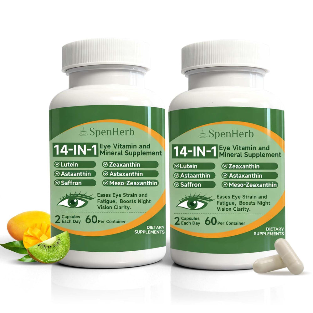 SpenHerb eye vitamin bottle illustrating convenient daily eye health support
