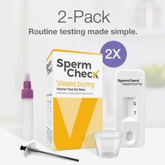 Packaging of the SpermCheck Vasectomy Kit ensures discreet delivery.